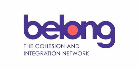 purple 'belong network' logo