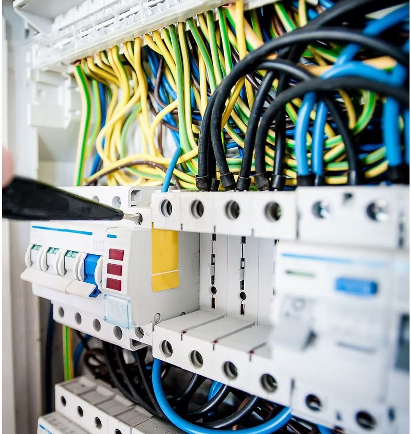 white box with cables and switches 