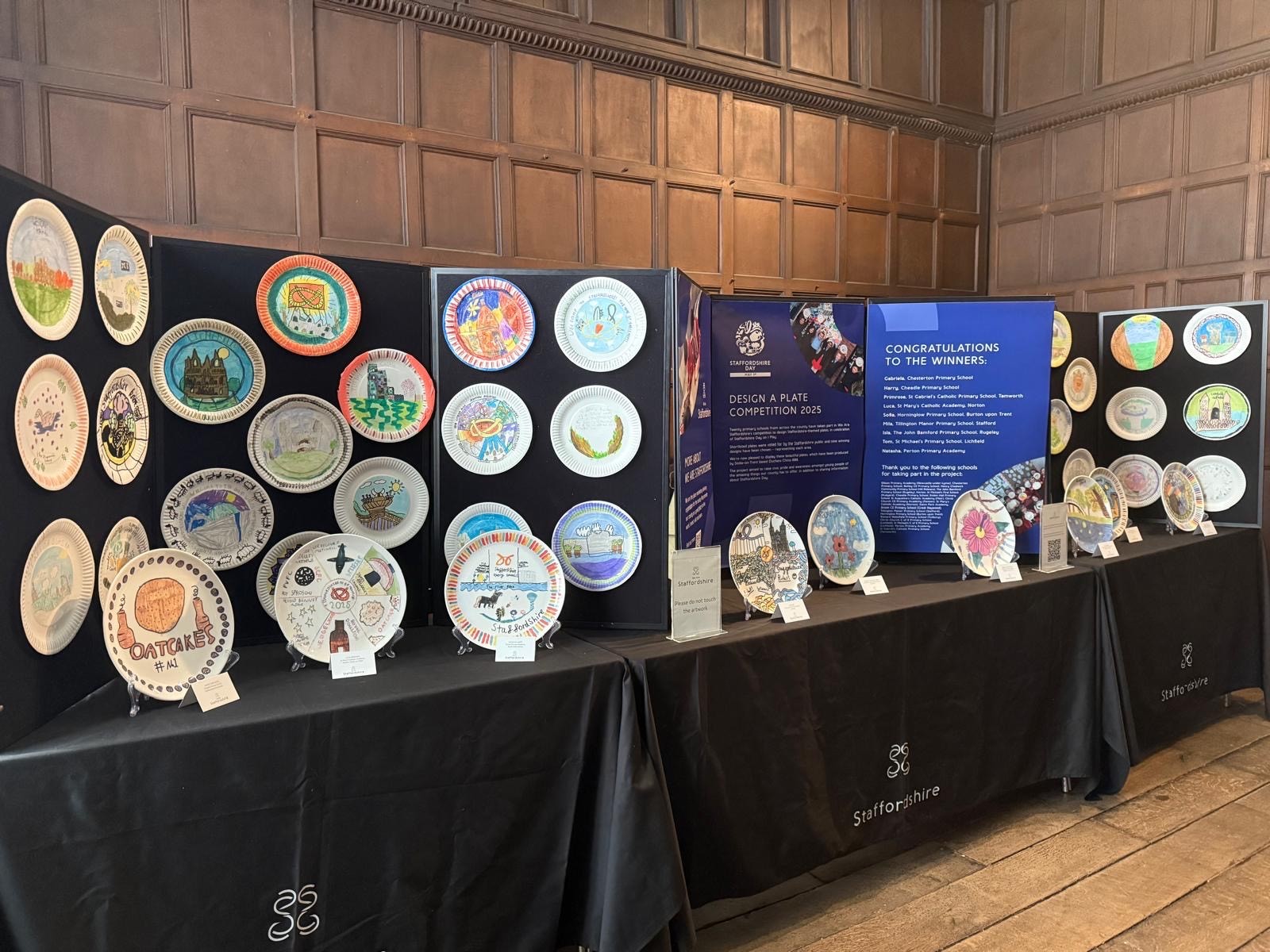 ceramic plates on display