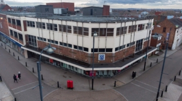 An old building from above