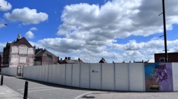 Hoarding around a work site